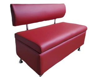 Офісний диван для очікування Класик з нішою 120х52х80 червоний