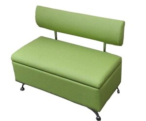Офісний диван для очікування Класик з нішою 120х52х80 зелений