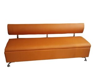 Офісний диван для очікування Класик з нішою 160х52х80 помаранчевий