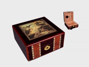 Скринька-хьюмідор для сигар з дерева Lefard 18Х18Х9 см 176-091