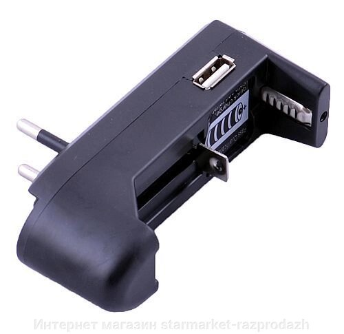 Зарядний пристрій для акумуляторів 18650 з USB від компанії Інтернет магазин starmarket-razprodazh - фото 1
