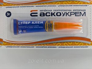 Суперкл клей Аско 3 г на аркуші (12 шт.)