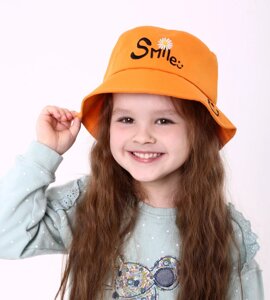 Легка Літня Панама з Вишивкою для Дівчатка Smile ОГ 52-54 (4-7 років)