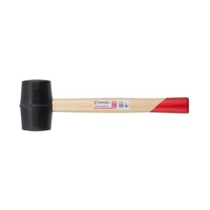 Киянка гумова 350 г. 50 мм, чорна гума, дерев'яна ручка INTERTOOL HT-0236