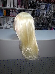 Голова-манекен SPL штучне волосся "блондин" 50-55см + штатив 518 / C-613