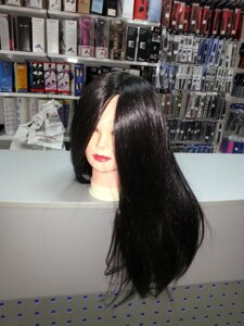 Голова-манекен SPL штучне волосся "брюнет" 50-55 см + штатив 518/C-1