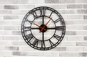 Годинник настінний металевий Viz-a-Viz СТОЛІТТЯ (50 см). Великий годинник, металевий, відкритий