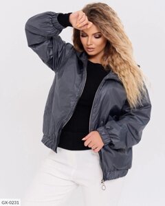 Куртка жіноча стильна спортивна молодіжна коротка вільний крій великі розміри 48-62 арт 307