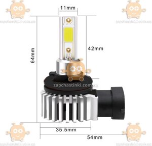 Лампа светодиодиодная на габарити H10 (9012) 12000К Led колір синій 2ШТ (пр-во Muxall Тайвань)