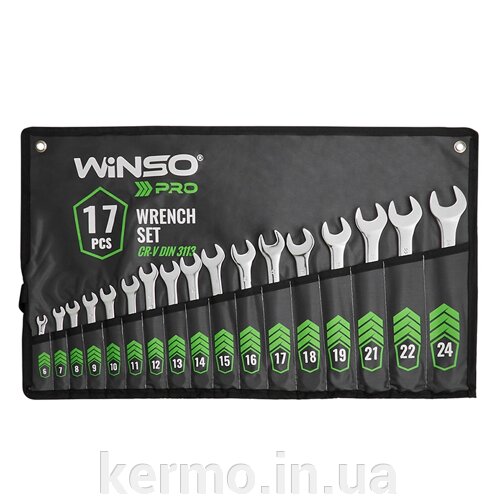 Набір ключів Winso PRO комбіновані CR-V 17шт 6-24мм