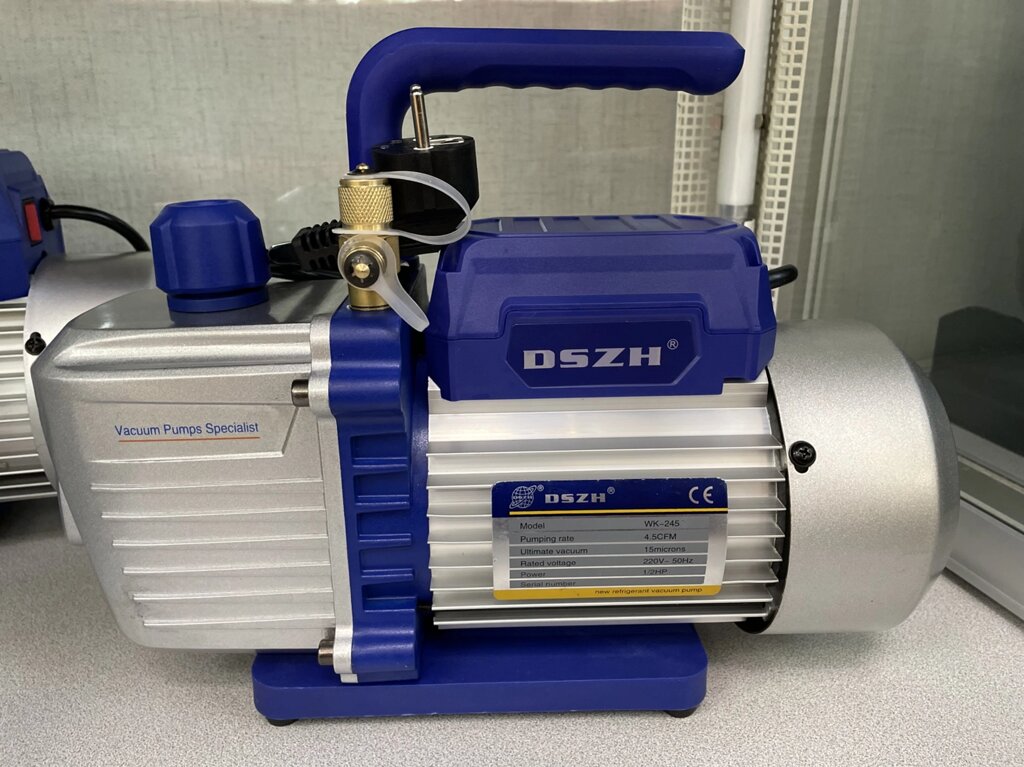 Вакуумний насос 2-х ст. DSZH WK-245-P04 (128 л/хв, 1/2HP, 2*10-1 Па / 15 мкм, 1/4" & 3/8"SAE) ##от компании## ООО "Грин Фрост" - ##фото## 1