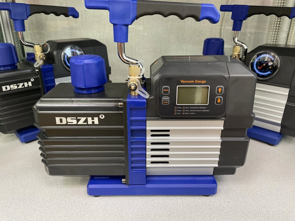 Вакуумний насос интелект. цифровой 2 ст. DSZH WK-8iBM (241л/мин, 1HP, 1/4"&3/8"SAE, R32,290,1234YF) ##от компании## ООО "Грин Фрост" - ##фото## 1