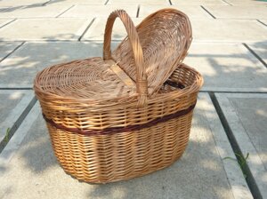 Плетений кошик для пікніка "феделканя" Арт. 124