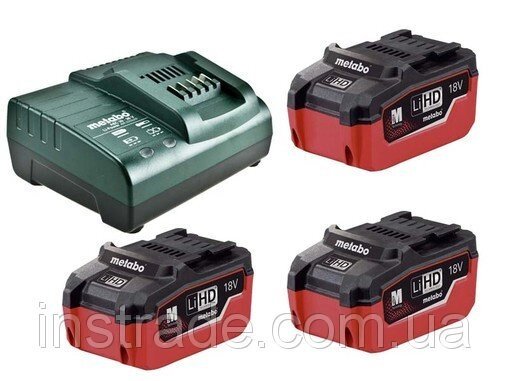 Набір акумуляторів METABO 3 X LIHD 5,5 AH, (ASC 30-36 V) від компанії instrade - фото 1