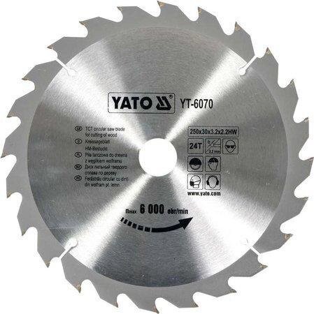 Диск пильний по дереву 250 Х 30 X 3.2 X 2.2 мм YATO YT-6070 (Польща) від компанії Магазин інструменту та обладнання "Викрутки" - фото 1