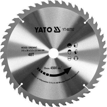 Диск пильний по дереву 315 мм YATO YT-60792 (Польща) від компанії Магазин інструменту та обладнання "Викрутки" - фото 1