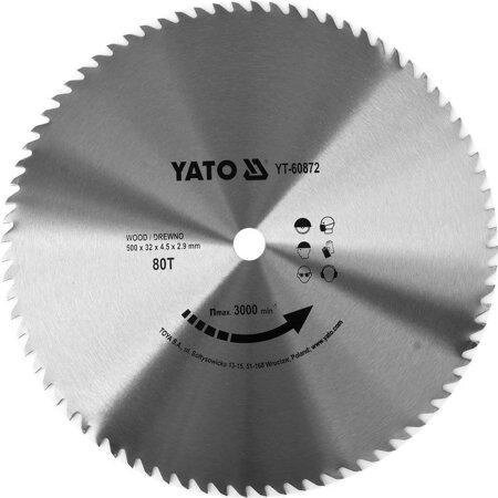 Диск пильний по дереву 500 мм YATO YT-60872 (Польща) від компанії Магазин інструменту та обладнання "Викрутки" - фото 1