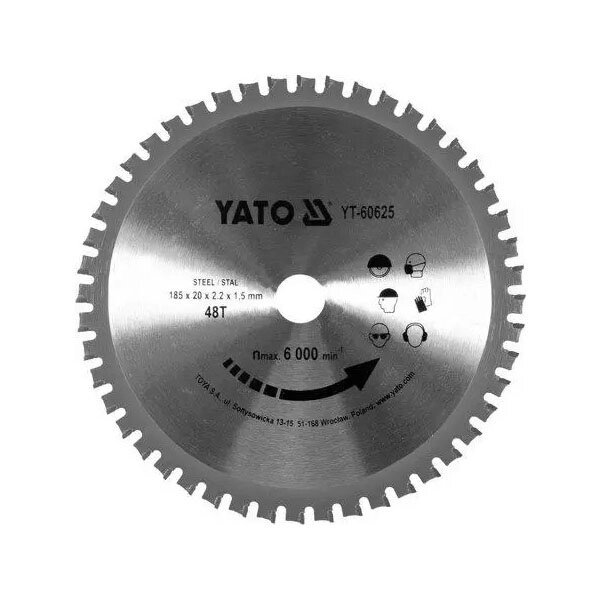 Диск пильний по металу 185 мм YATO YT-60625 (Польща) від компанії Магазин інструменту та обладнання "Викрутки" - фото 1