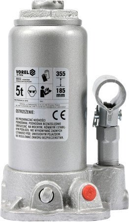 Домкрат гідравлічний пляшковий 5 т. Vorel 80032 (Польща) від компанії Магазин інструменту та обладнання "Викрутки" - фото 1