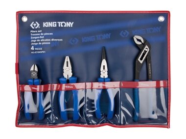 Комплект шарнірно-губцевого інструменту 4пр. KING TONY 42104GP01 від компанії Магазин інструменту та обладнання "Викрутки" - фото 1