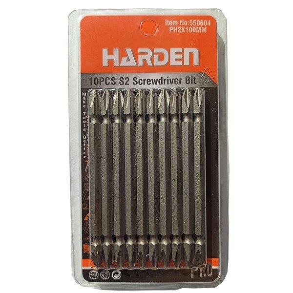 Набір біт отверточних двосторонніх PH2X110mm Harden Tools 550604 від компанії Магазин інструменту та обладнання "Викрутки" - фото 1