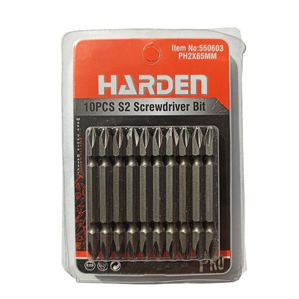 Набір двосторонніх отверточних біт PH2X65mm Harden Tools 550603 від компанії Магазин інструменту та обладнання "Викрутки" - фото 1
