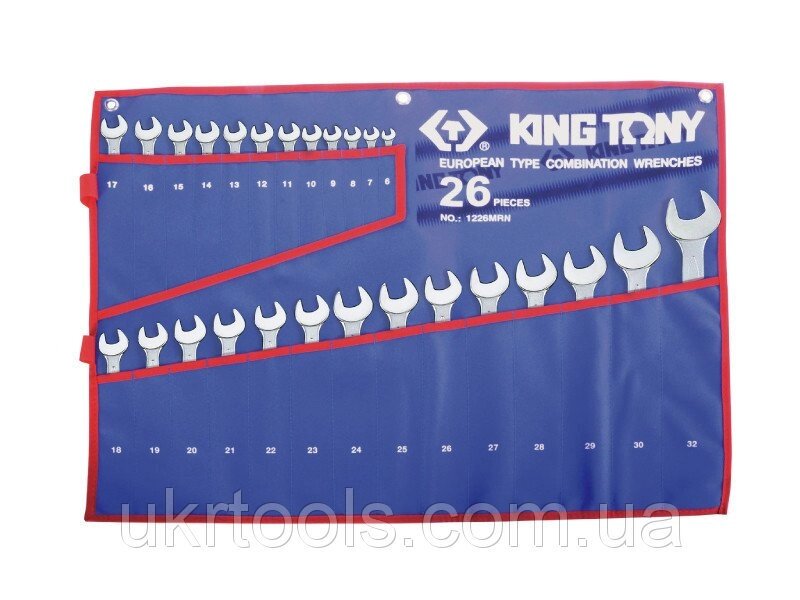 Набір ключів комбі 26шт. (6-32 мм) KING TONY 1226MRN від компанії Магазин інструменту та обладнання "Викрутки" - фото 1