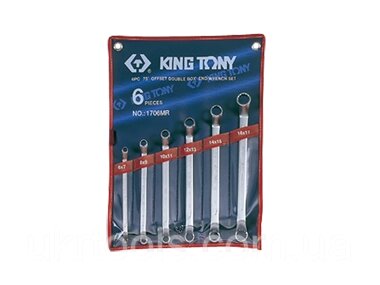 Набір ключів накидні 6шт. (6-17 мм) KINGTONY 1706MR від компанії Магазин інструменту та обладнання "Викрутки" - фото 1