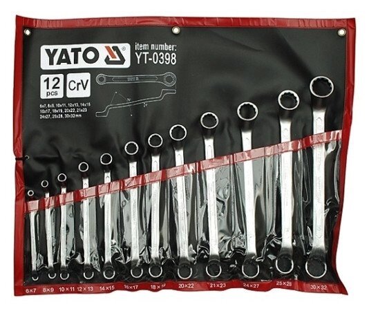Набір ключів накидних 6-32 мм YATO YT-0398 (Польща) від компанії Магазин інструменту та обладнання "Викрутки" - фото 1