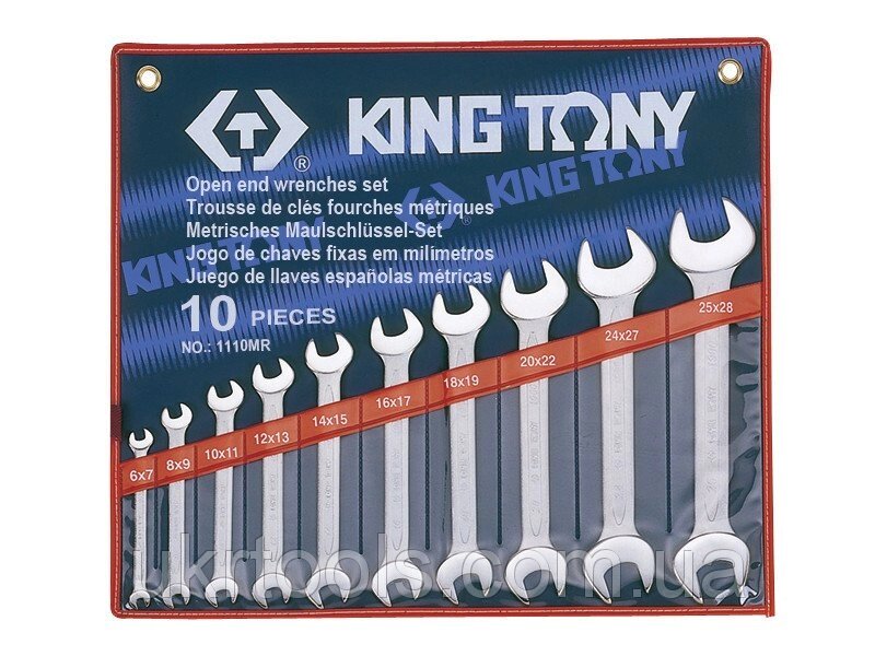 Набір ключів ріжкових 10 од. KINGTONY 1110MR від компанії Магазин інструменту та обладнання "Викрутки" - фото 1