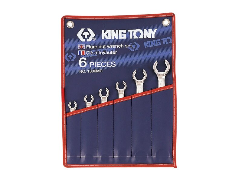 Набір ключів ріжкових силових 6 од. дюймові KINGTONY 1306SR від компанії Магазин інструменту та обладнання "Викрутки" - фото 1
