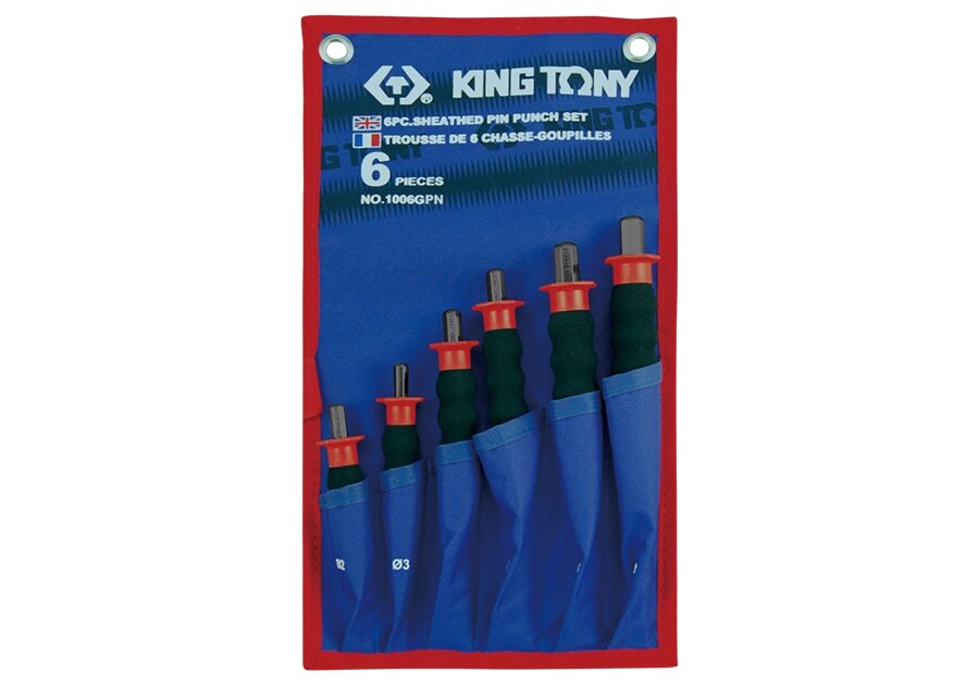 Набір вибивачів з протектором (чохол з теторона) 6 предметів KING TONY 1006GPN (Тайвань) від компанії Магазин інструменту та обладнання "Викрутки" - фото 1