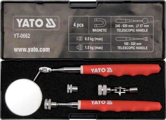 Набір з магнітом і інспекційним дзеркалом Yato YT-0662 (Польща) від компанії Магазин інструменту та обладнання "Викрутки" - фото 1