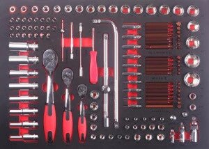 Набір інструменту 1/4 "3/8" 1/2 "в ложементі 136 од. ShiningBerg 11907 (Китай)