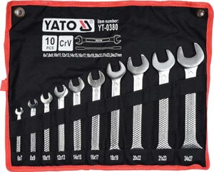 Набір ключів ріжкових 6-27 мм 10 шт. YATO YT-0380 (Польща)