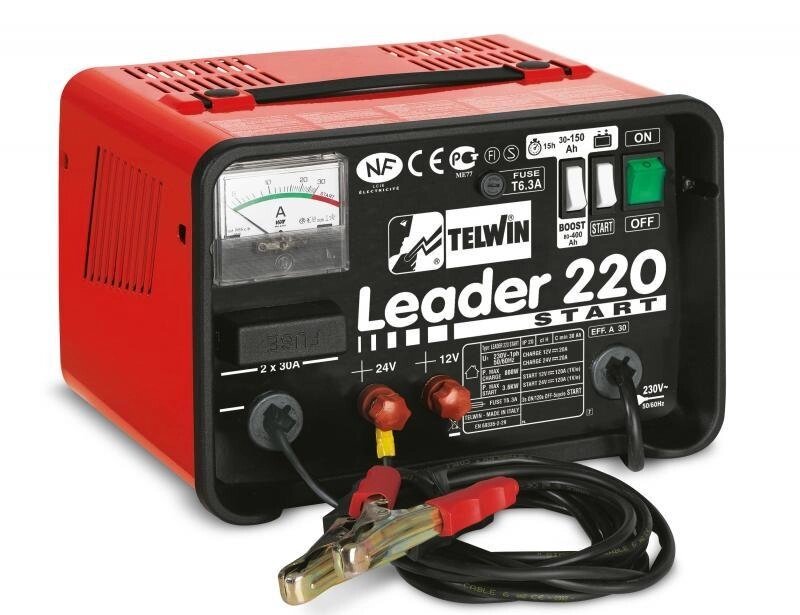 Пуско-зарядний пристрій Leader 220 Start Telwin 807539 (Італія) від компанії Магазин інструменту та обладнання "Викрутки" - фото 1
