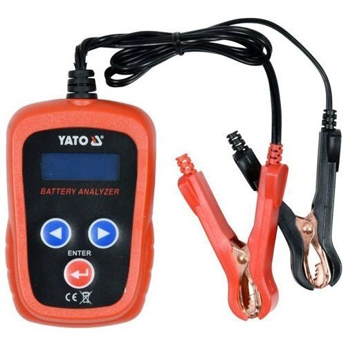 Тестер параметрів акумуляторів до 12 В з LED цифровим дисплеєм YATO YT-83113 (Польща) від компанії Магазин інструменту та обладнання "Викрутки" - фото 1