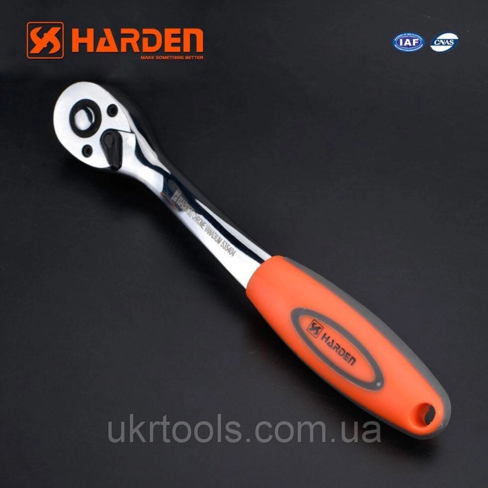 Трещотка гнутая 3/8", 72 зуба Harden Tools 535404 від компанії Магазин інструменту та обладнання "Викрутки" - фото 1