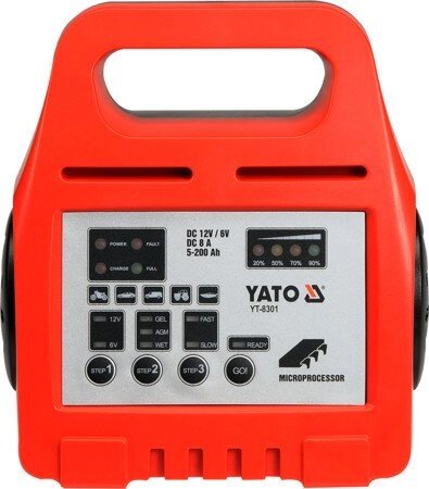 Зарядний пристрій 6/12V 8А 5-200AH YATO YT-8301 (Польща) від компанії Магазин інструменту та обладнання "Викрутки" - фото 1