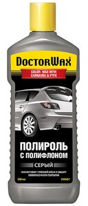 Кольорова поліроль Doctor Wax з поліфлоном 300 мл Сірий