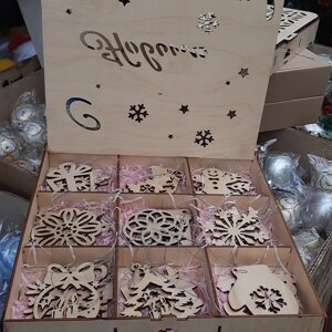 Новорічний набір іграшок на ялинку