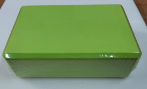 Блоки (цеглинки, кубики) для йоги, 1 шт. Салатовий