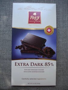 Чорний шоколад, 85% "Frey" 100г.