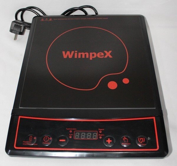Індукційна плита Wimpex WX-1323 2000W Таймер, багатофункціональна від компанії Інтернет-магазин «Світ подарунків» - фото 1