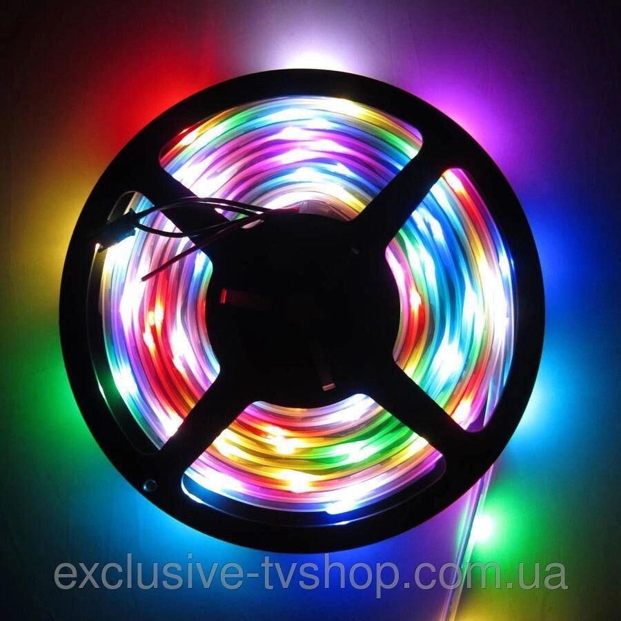 LED стрічка 5050 RGB колір ні діоди. + Адаптер + контролер від компанії Інтернет-магазин «Світ подарунків» - фото 1