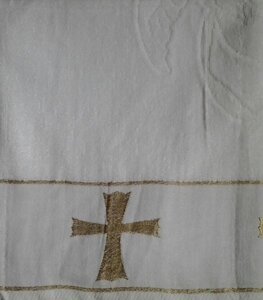 Махровое банное полотенце - крестильное