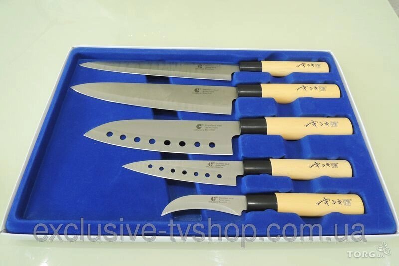 Набір ножів F105A. Прекрастно підходять для нарізки суші. від компанії Інтернет-магазин «Світ подарунків» - фото 1