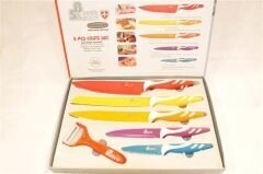 Набор ножей c цветным антибактериальным покрытием KNIFE SET SB-COL5M Swiss & Boch (7 предметов) від компанії Інтернет-магазин «Світ подарунків» - фото 1