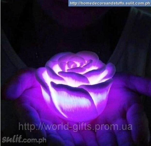 Неонова троянда від компанії Інтернет-магазин «Світ подарунків» - фото 1