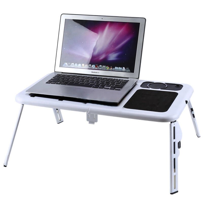 Портативний складаний столик для ноутбука з охолодженням E-Table від компанії Інтернет-магазин «Світ подарунків» - фото 1